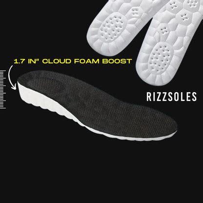 RIZZSOLES® - Cloud Height 2 inch" Comfort+Boost – RizzSoles