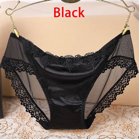 Womens Sexy Panties Lace Sheer Lingerie Briefs Low Waist Soft Seamless