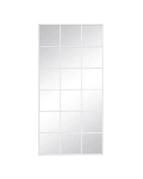 Espejo Ventana Blanco Metal Cristal X X Cm R