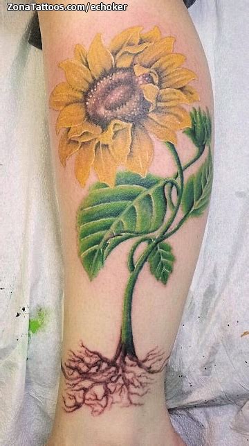 Tatuaje de Girasoles, Flores
