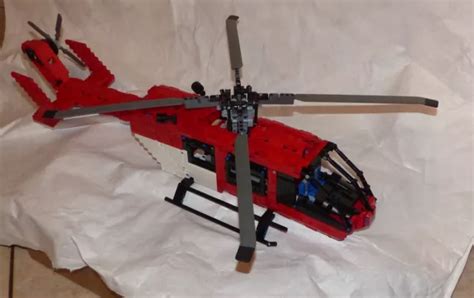 Bauanleitung Instruction Feuerwehr Hubschrauber Eigenbau Moc Unikat