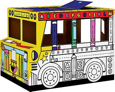 Bankers Box at Play School Bus Cardboard Playhouse