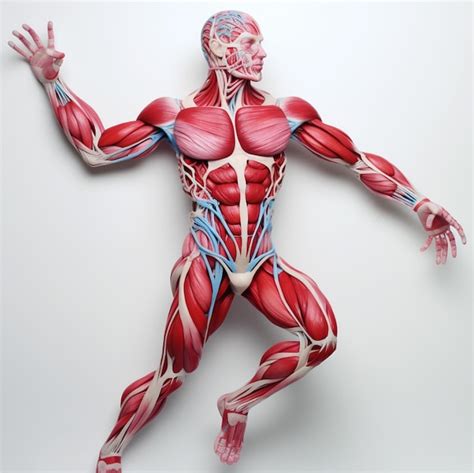 3D model concept of muscular system | Premium AI-generated image