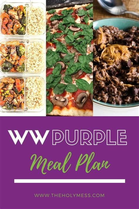 Weight Watchers Purple Meal Plan & Recipes The Holy Mess