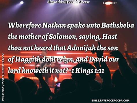 Wherefore Nathan Spake Unto Bathsheba The Mother Of Solomon Saying Hast