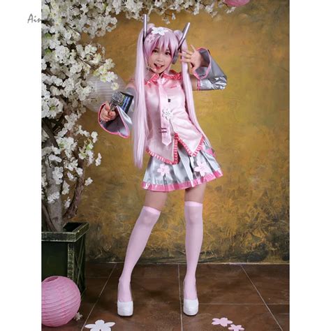 Ainclu New Vocaloid Sakura Hatsune Miku Cosplay Costume With Free Shipping On