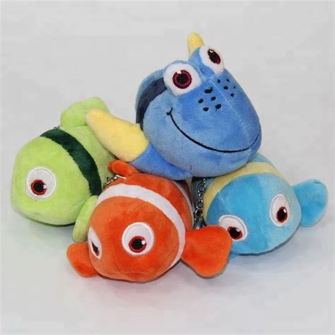 Plush Stuffed Clown Fish Nemo Toy Clown Fish Keychain Hanging Children ...