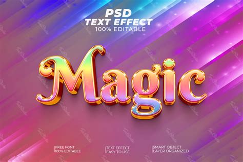 Magic Font Style Text Effect Photoshop Premium Psd File