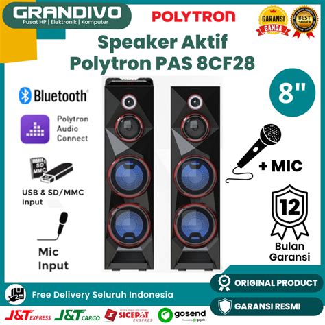 Jual Speaker Aktif Polytron Bluetooth Pas Cf Superbass Garansi Resmi