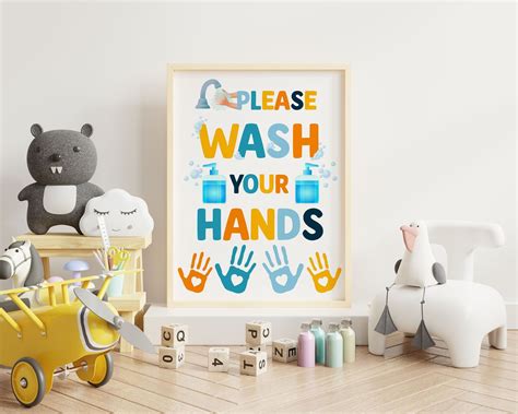 Looking For A Washing Hand Poster Classroom Clinic Or Office Bathroom