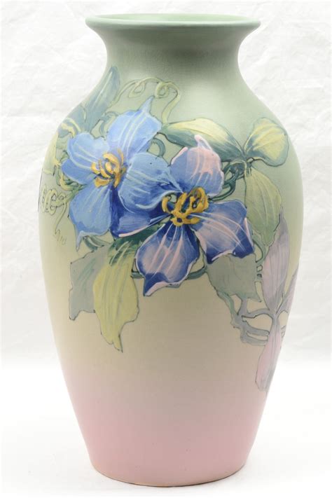 Weller Pottery Vase 1920 30 Clematis Hudson Vase Hester Pillsbury Ebay