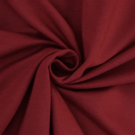 Sample Cotton Jersey Plain Claret Red Fabrics Hemmers