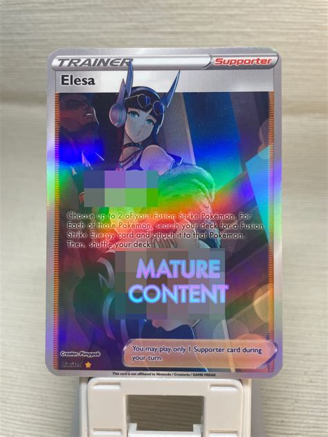 Elesa Custom Sexy Pokemon Card Proxy Fan Card Orica Tcg Hentai Etsy