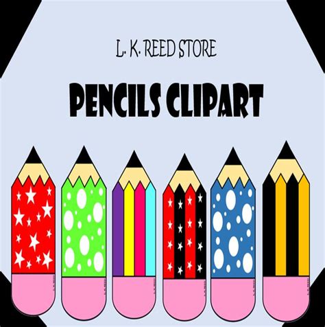 Over 40 Pencil Clip Art Designs (bulletin board, Backgrounds ...