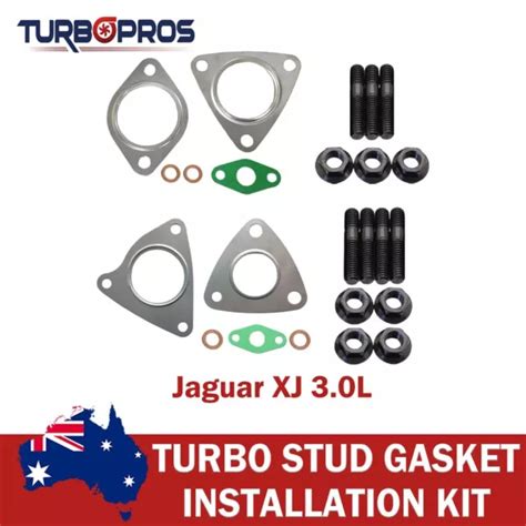 Twin Turbo Charger Installation Stud And Gasket Kit For Jaguar Xj 30l