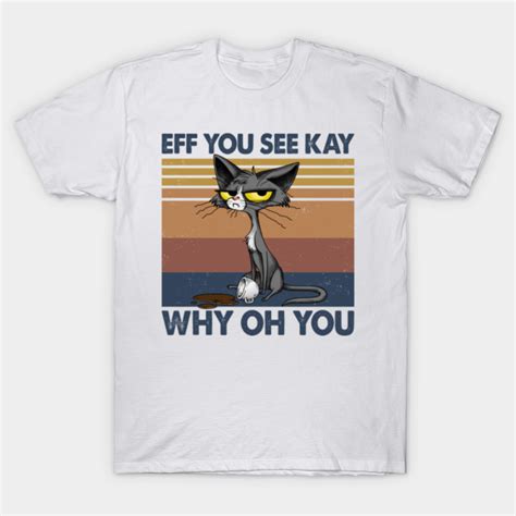 Eff You See Kay Why Oh You Cat Lovers Clothing T Shirt Teepublic