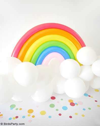 D Coration Facile Diy Arc En Ciel De Ballons De Birds Party Et Ses