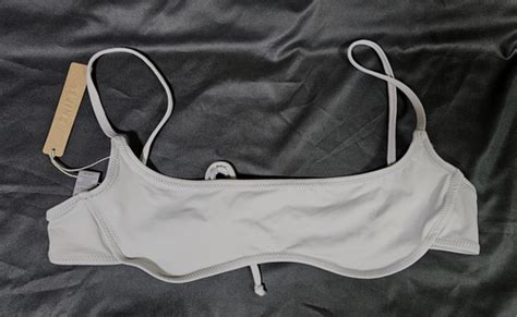 Skims Swim Micro Scoop Bikini Top Size Small Chrome Kim Kardashian 25 EBay