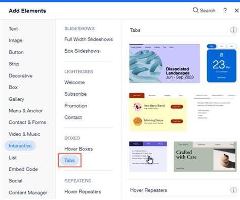 Wix Editor Adding And Setting Up Tabs Help Center Wix
