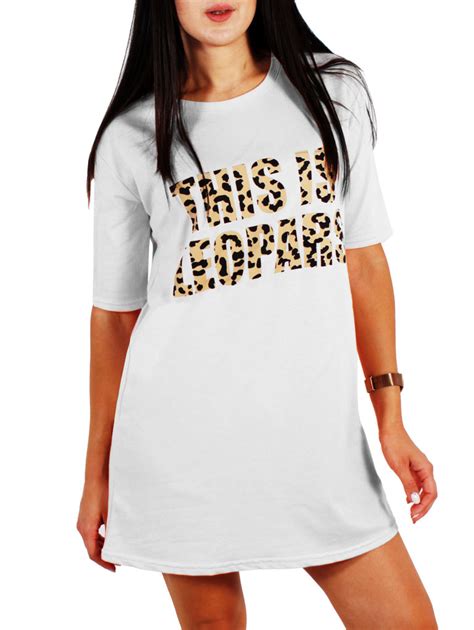 Дамска туника тишърт LEOPARS бяло | Vivamoda