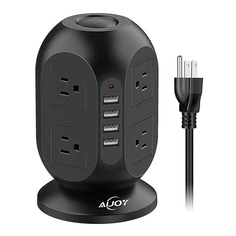 Buy Power Strip Tower With USB Ports AiJoy Surge Protector 8 AC