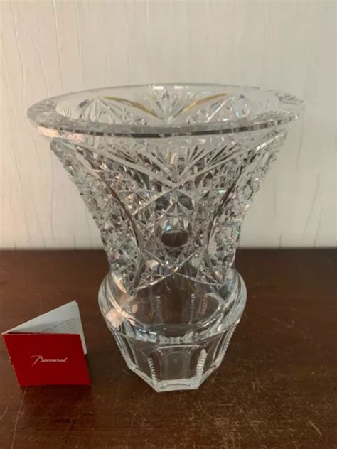 Vase Col Vas Taill En Cristal De Baccarat Eur Picclick Fr