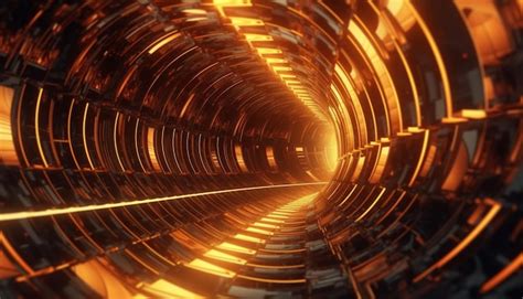 Premium Ai Image A Close Up Of A Tunnel With A Train Going Through It