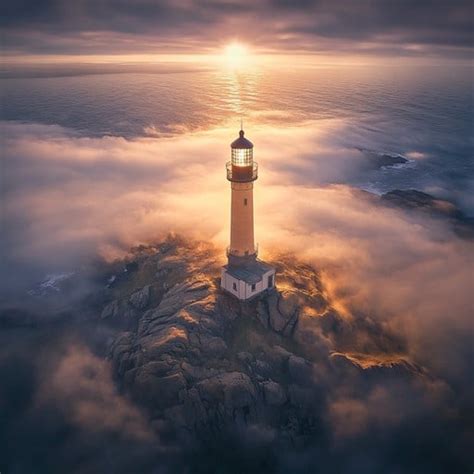 lighthouse  sunset image lighthouse sunset ocean