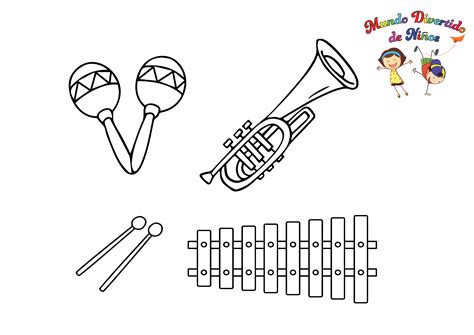 Dibujos Para Imprimir Y Colorear De Instrumentos Musicales