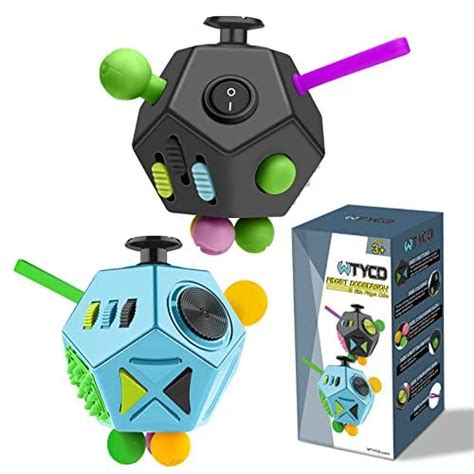 12 Sided Fidget Cube 2 Pack Fidget Dodecagon Toy Relieves Stress Game