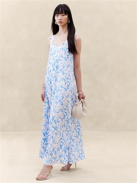 Serenade Silk Maxi Dress Banana Republic