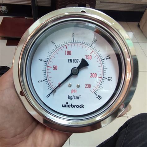 Jual Pressure Gauge Payung Stainless Kuningan 4 Inch 16 Kg Bar 230 Psi