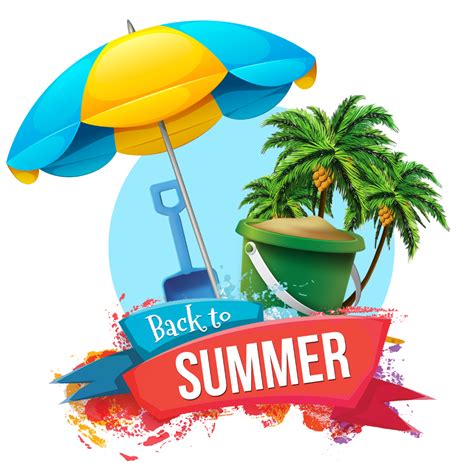 Free Back To Summer Clipart Background Photo With Text Clip Art Free