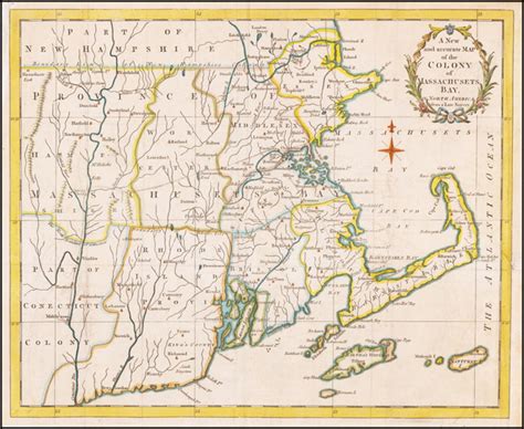 A New And Accurate Map Of The Colony Of Massachusets Bay In North America From A Late Survey