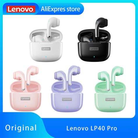 Original Lenovo Lp40 Pro Tws Wireless Headphones Bluetooth 51 Earphones Sport Noise Reduction