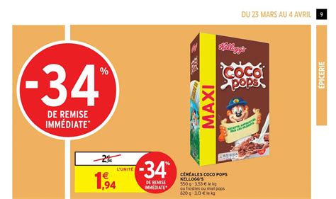 Promo Céréales Coco Pops Kellogg s chez Intermarché Express iCatalogue fr