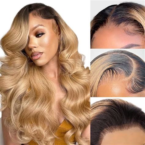 Amazon SFD Honey Blonde Wear And Go Glueless Wig Human Hair 13X4