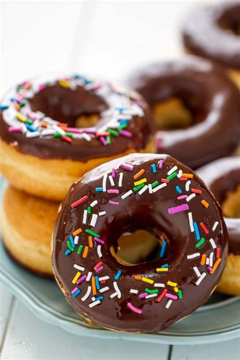 Chocolate Frosted Donuts With Sprinkles Makes The Perfect Breakfast Or