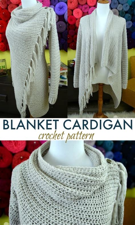 Easy Blanket Cardigan Crochet Pattern