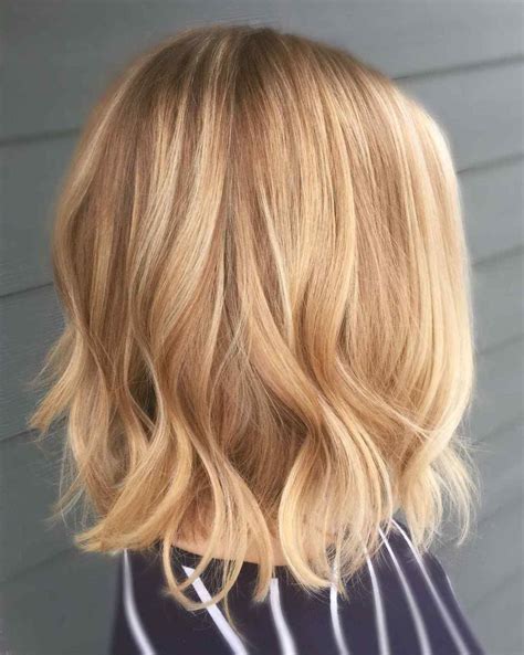 Blonde Hair Honey Golden Highlights Fresh Blonde Balayage Short Hair