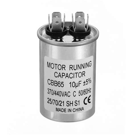 Cbb65 10uf Run Capacitor 10mfd Ac 370440v Aluminum Case With 2