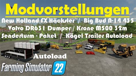 LS22 Krone M500 Big Bud N 14 435 Volvo DR631 New Holland Häcksler