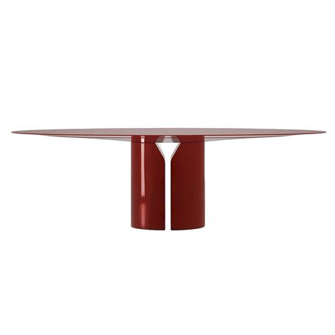 Mdf Italia Table Ovale Nvl Table X Cm Rouge Brillant