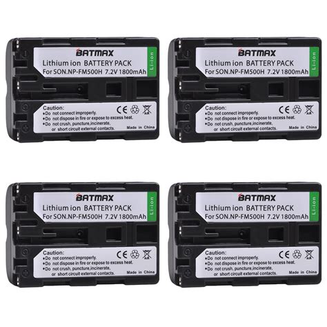 Batmax Pcs Np Fm H Np Fm H Npfm H Battery For Sony Alpha Slt