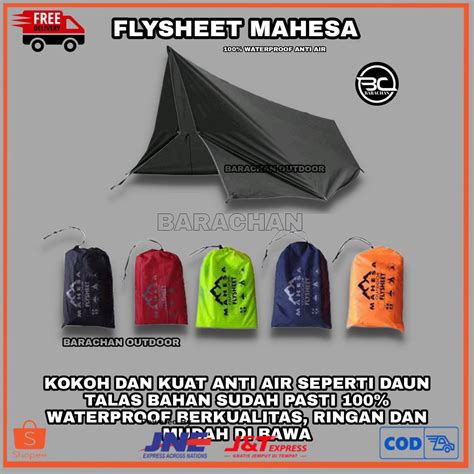 Jual Flysheet Mahesa 4x6 Meter 27 Loop 100 Waterproof Pelindung Hujan