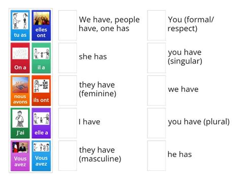Verbe Avoir Conjugaison Match Up