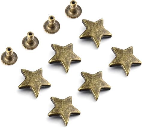 Amazon Sets Mm Bronze Star Rivets For Leather Star Rivet