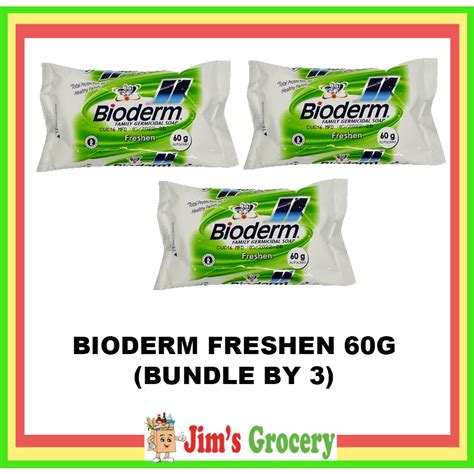 Jims Bioderm Germicidal Soap Freshen Green 60g By 3 Shopee