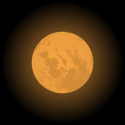 Premium Vector Vector Illustration Orange Moon