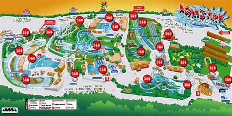 Map Of 360 Tours For Noah S Ark Waterpark Wisconsin Dells Attractions